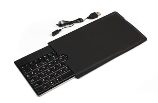 Клавиатура беспроводная Gembird KB-P3-BT-UA Black, Bluetooth, Li-ion, Подставка для смартфона, Чехол, Ultra thin, Apple, Android, Windows