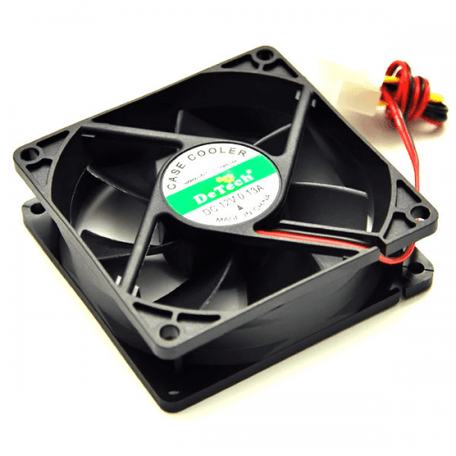 Вентилятор для корпуса DeTech 80x80x25mm Black (Molex 4-pin connector)