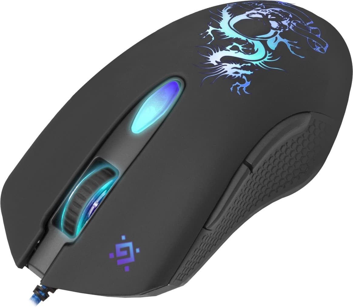 Мышь Defender Sky Dragon GM-090L + коврик, игровая, 6кн, 800-3200dpi