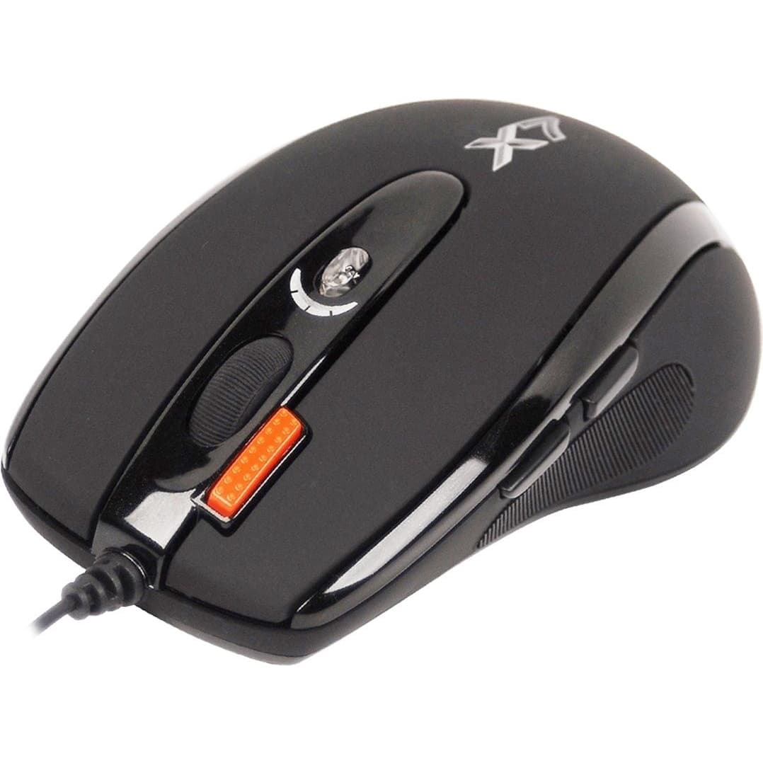 Мышь A4Tech X-710BK USB Black, X7 Game Oscar mouse, кнопка тройного выстрела! 2000dpi, ускорение 20G, 7кн., прогр.кн.
