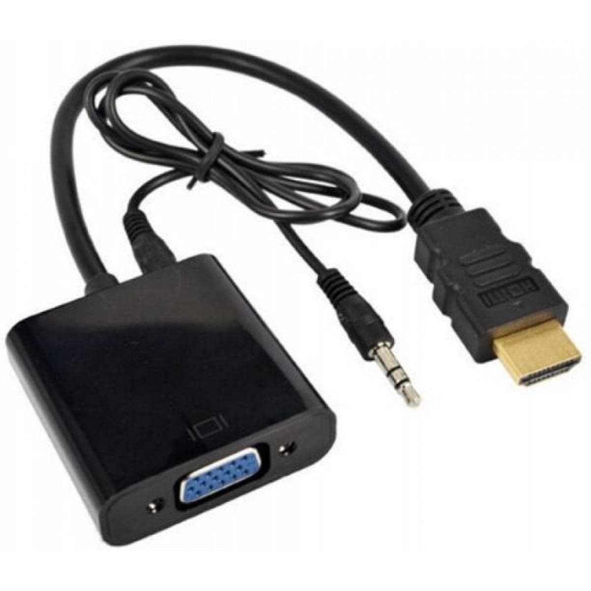 Адаптер Конвертер Переходник HDMI - VGA 0.15m, with Audio and Power, TISHRIC