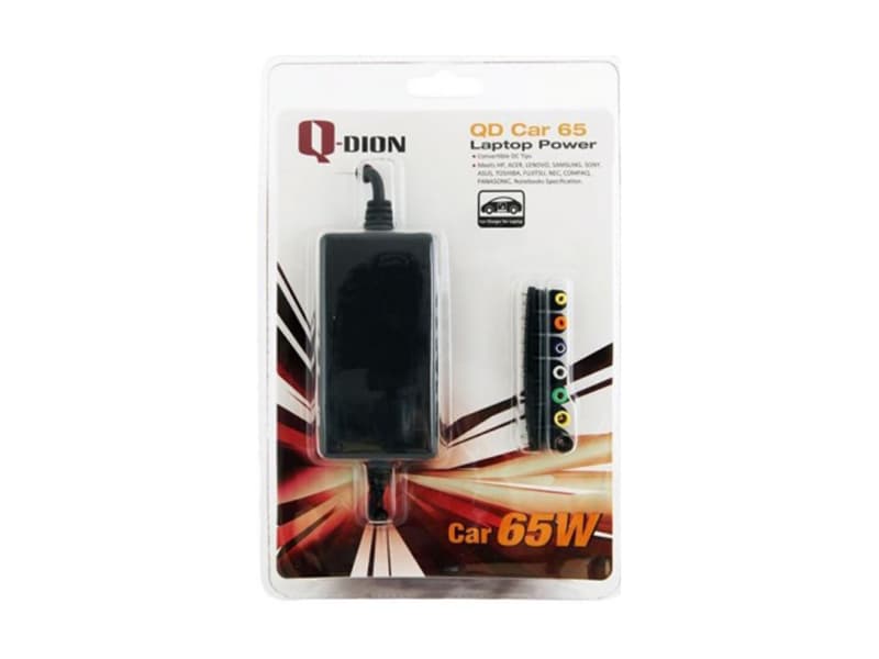 Адаптер питания для ноутбуков Qdion QD65 18-20V 65W, 8 адаптеров, совместим (ACER, ASUS, HP, SAMSUNG, LG, IBM, SONY, LENOVO, TOSHIBA, FUJITSU) вх. напр.100-240V вых. напр. 19V (для ноутбуков 18-20v)