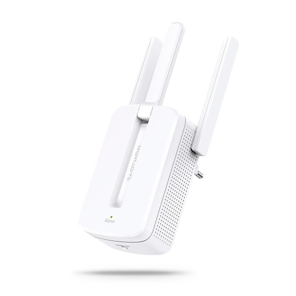 Усилитель беспроводного WiFi сигнала Mercusys MW300RE v3 N300, 3 внешние антенны (универсальный Wi-Fi ретранслятор)