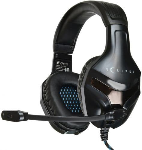 Гарнитура Oklick HS-L370G ECLIPSE черный, полноразмерные игровые, 1.9м, jack 2x3.5mm