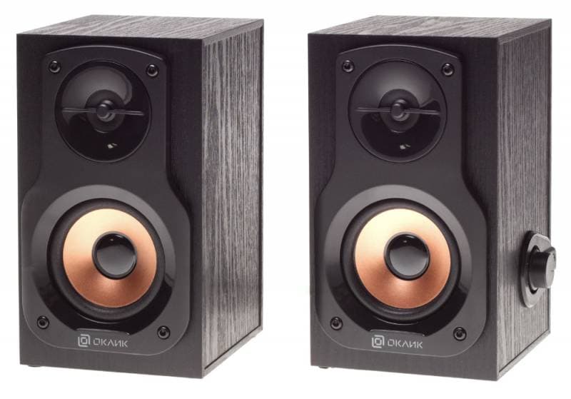 Колонки Oklick OK-162 2.0 темное дерево 8Вт (2х4Вт)