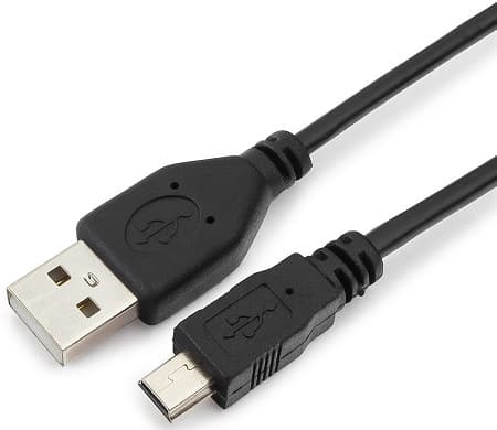 Кабель mini-USB2.0 (AM/Mini USB2.0 5 pin) 1.0M Гарнизон GCC-USB2-AM5P-1M, AM/miniBM 5P, 1м, для Моб.телефов, Видеокамер, Цифровых фотоаппаратов