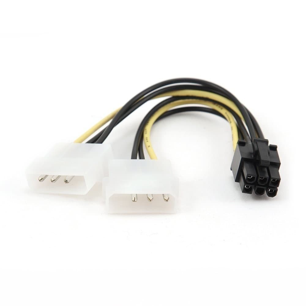 Кабель питания Видеокарты от блока питания 6 pin - 2 molex (Video power) Gembird (CC-PSU-6-15CM)