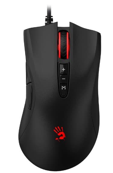 Мышь A4Tech Bloody ES5 black, USB, игровая, 3200dpi, ускорение 10G, 7кн., RGB-подсветка, кабель 1.8м