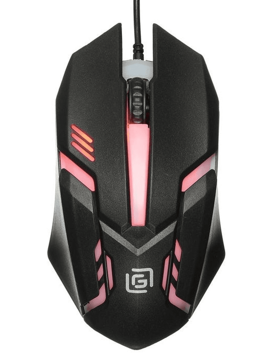Мышь Oklick 396M INSOMNIA черный, проводная игровая, подсветка, 3 кн., 1200dpi