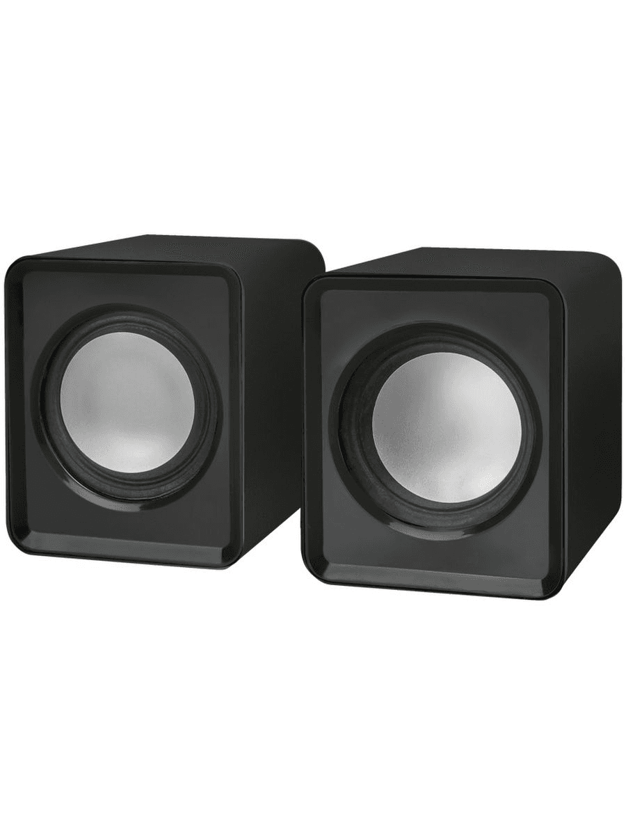 Колонки Defender SPK-22 2.0, черный, 2x2.5Вт, питание от USB, Mini Jack 3.5mm, пластик, черные