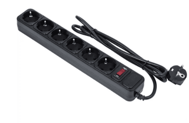 Сетевой фильтр Exegate SP-6-1.8B 1.8м 6 розеток, черный, 10А, 2200Вт (EX119391RUS)