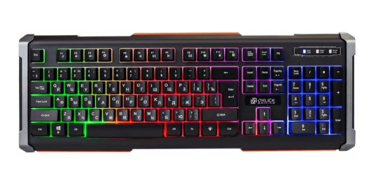 Клавиатура Oklick 710G Black Death, USB, черный, с подсветкой, игровая