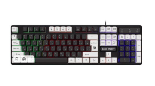 Клавиатура Defender Dark Knight GK-077 (45077), игровая, подсветка, с кейкапами двух цветов