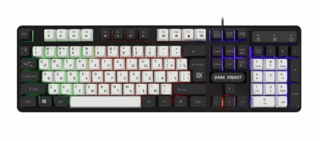 Клавиатура Defender Dark Knight GK-077 (45078), игровая, подсветка, с кейкапами двух цветов