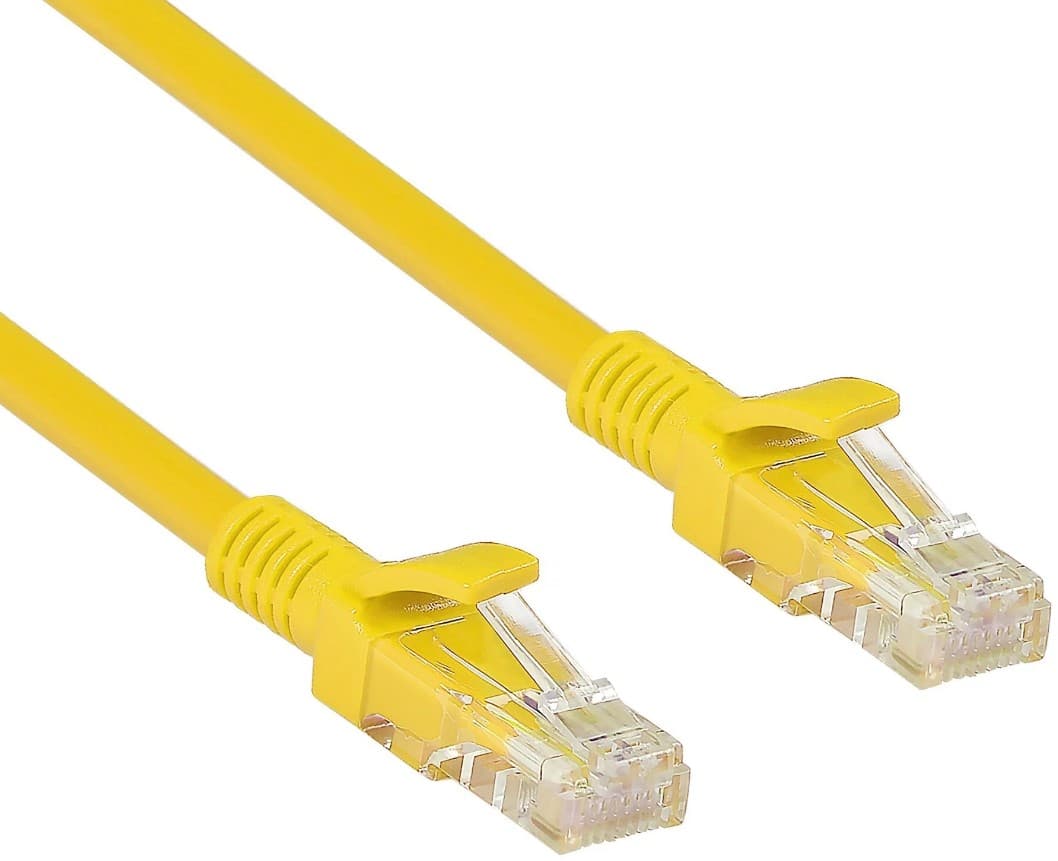 Патч-корд литой CAT 5E UTP w/RJ45 5.0m Exegate UTP-RJ45-RJ45-5e-5M-YL желтый (EX282031RUS)