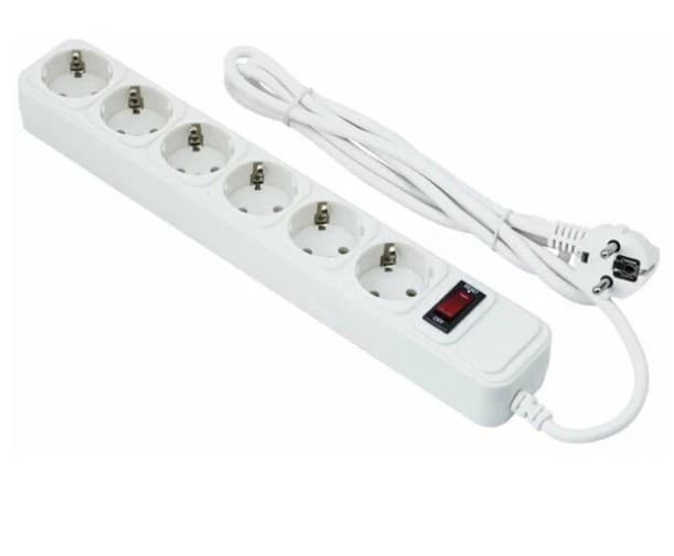 Сетевой фильтр Exegate SP-6-1.5W 1.5м 6 розеток, белый, 10А, 2200Вт (EX266866RUS)