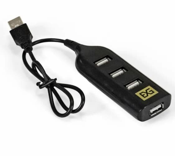 Разветвитель USB концентратор ExeGate DUB-42, 4 порта, Хаб USB2.0 Black (EX293976RUS)