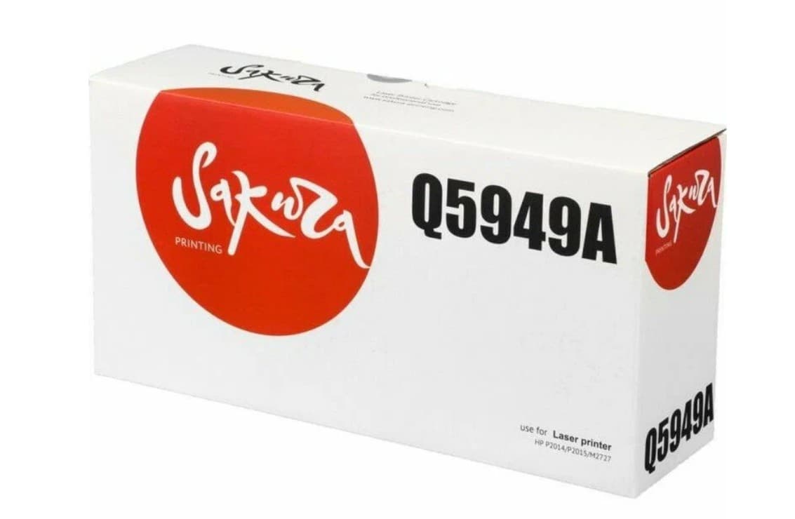Тонер-картридж SAKURA Q5949A/Q7553A для HP LJ 1160/1320/1320N/3390/3392/P2010/P2014/P2015/2015d/2015n/M2727/M2727nf /M2727nfs/Canon LBP-3300/3360/3310/3370, 2500 копий