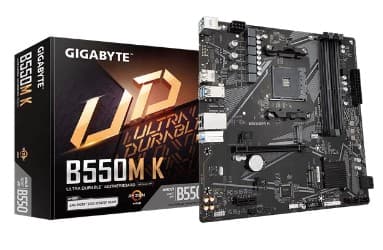 Мат.плата Socket AM4 GIGABYTE B550M K AMD B550, DisplayPort,HDMI, 4xDDR4, 2xM.2, 1xPCI-E16, 1xPCI-E1, 4xSATAIII, GLAN, 7.1 High Definition Audio, 4xUSB3.2, mATX