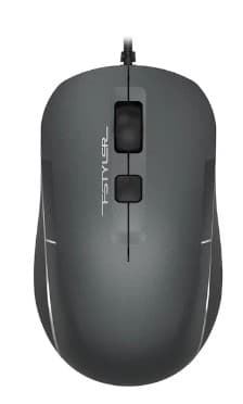 Мышь A4Tech Fstyler FM26 серый/черный USB, Silent, 4кн., 1600dpi, длина провода: 1.5м, 109x64x36mm