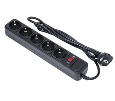 Сетевой фильтр Exegate SP-5-3B 3.0м 5 розеток, черный, 10А, 2200Вт (EX221185RUS)