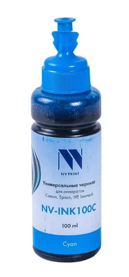 Чернила NV-INK100UC Cyan универсальные на водной основе для аппаратов Сanon/Epson/НР/Lexmark (100 ml)
