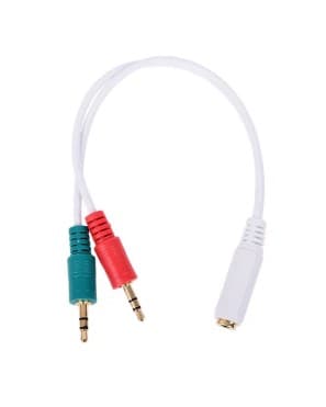 Кабель аудио разветвитель Cablexpert CCA-418W jack 3.5mm 4pin мама / джек3.5 нушники + 3.5 микрофон, 0.2m