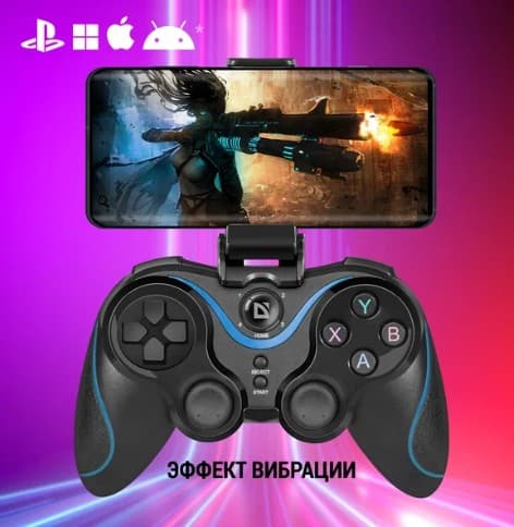 Геймпад беспроводной Defender Blaster, Bluetooth для Android, проводной USB/PS3, Xinput, держатель для смартфона