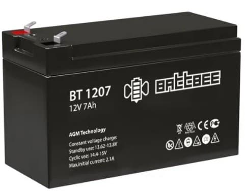 Аккумуляторная Батарея 12 В, 7.0Аh BattBee (Delta) BT 1207 для ИБП и т.п.
