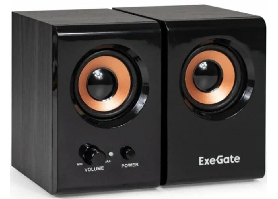 Колонки ExeGate Maestro SPS-605 2.0 Black, дерево, питание USB, 2х3Вт (6Вт RMS) (EX294432RUS)