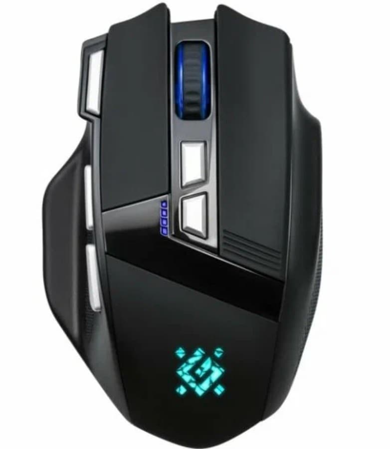Мышь беспроводная Defender Knight GM-885 черн, игровая, 8 кн., 3200 dpi, аккум. 400мАч