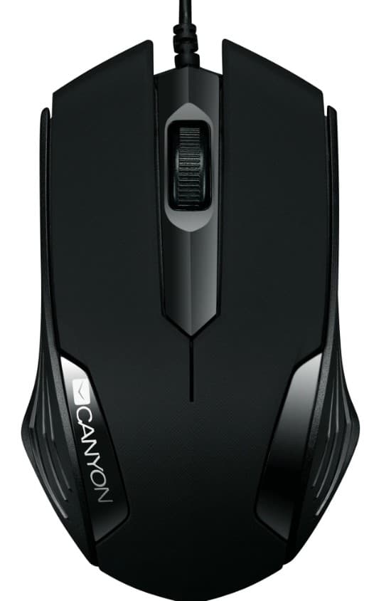 Мышь Canyon CNE-CMS02B Black, 3 buttons, DPI 1000, кабель 1.5m