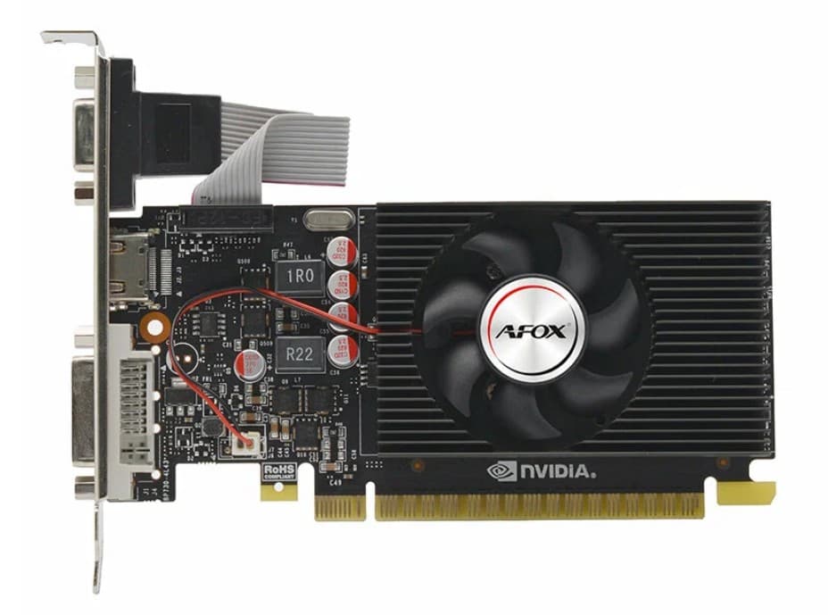 Видеокарта GF GT240 1GB DDR3 128Bit AFOX (AF240-1024D3L2-V2) DVI,HDMI,VGA, LP, Single Fan