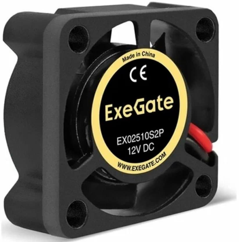 Вентилятор 12В DC ExeGate EX02510S2P 25x25x10мм, 2pin, 10000RPM, подшипник скольжения (EX295212RUS)