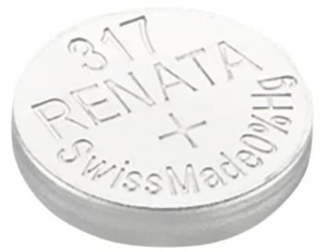 Батарейка Renata 317 (SR516SW) 616,S52,SR62,RW326,SB-AR, 155v серебряно-цинковая.