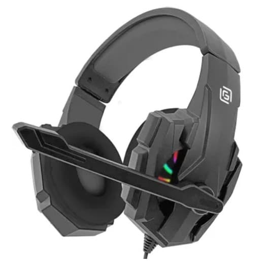 Гарнитура Oklick HS-L355G черный, полноразмерные игровые с подсветкой, 1.8м, jack 1x3.5 мм/USB