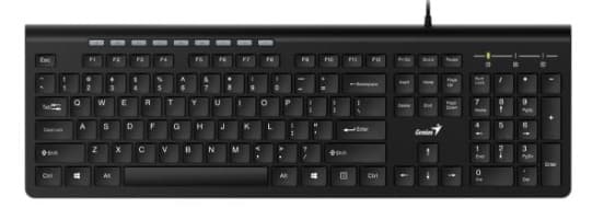 Клавиатура Genius SlimStar 230II, черный, проводная, USB, 104 кл. (31310048402)