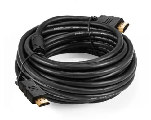 Кабель HDMI to HDMI, 10.0m ExeGate EX-CC-HDMI-10.0F (EX294693RUS), v1.4 папа/папа, ферритовые кольц, позолоченные контакты
