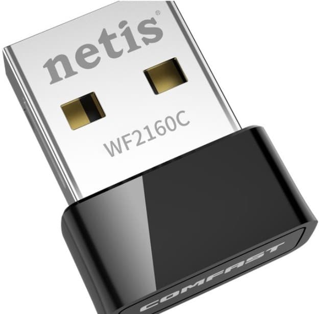 Сетевой адаптер беспроводной (WIFI) USB Wireless Netis WF2160C AC650 Mini (5ГГц/2.4ГГц)