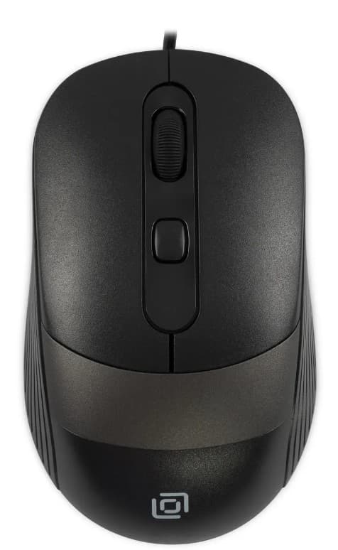 Мышь Oklick 310M черный/серый оптическая (2400dpi) USB, 4кн., 1.6м