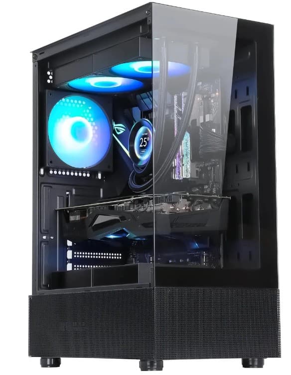 Корпус Formula Crystal Z1 черный без БП ATX сталь/стекло 2xUSB2.0 1xUSB3.0, audio