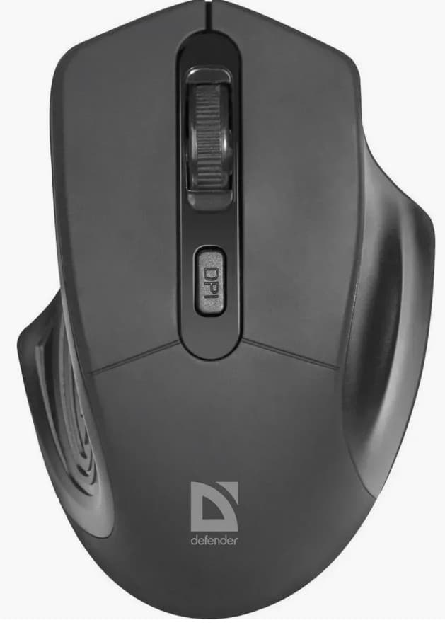 Мышь беспроводная Defender Datum MB-345 черный, 4 кнопки, 800-1600 dpi