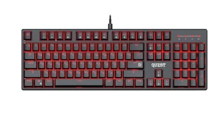 Клавиатура механическая Defender QUEST GK-596 RU (45596) Black, подсветка, anti-ghosting