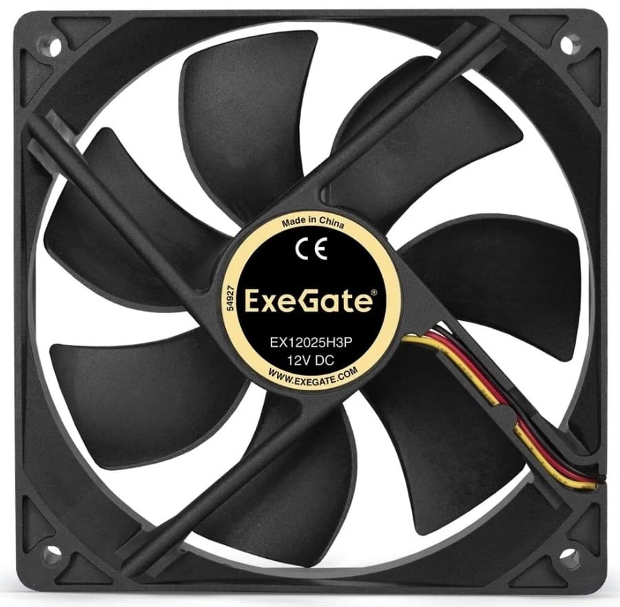 Вентилятор для корпуса ExeGate Mirage-H 120x120x25 гидродинамический подшипник, 1200 RPM, 23dB, 3pin (EX253951RUS)