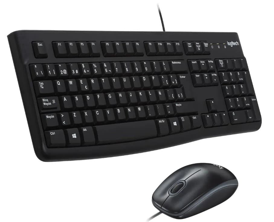 Клавиатура + Мышь Logitech Desktop MK120 USB Black рус.раскладка (клавиатура USB+мышь USB) (920-002561)