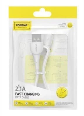 Кабель USB Lightning для iPhone Foneng X77 iPh5, 2.4A, 1м, white