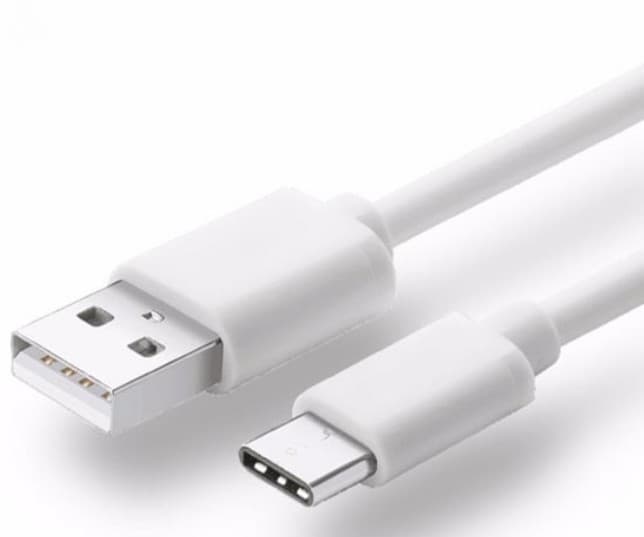 Кабель USB-Type-C DeTech 1.0M AM-Type C белый, 3A, медный, ПВХ оболочка