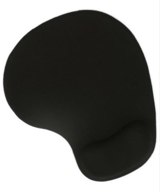 Коврик для мыши с подушкой под запястье Gembird MP-WR-BLACK, черный, 225х195х5мм, ткань+резина, блистер
