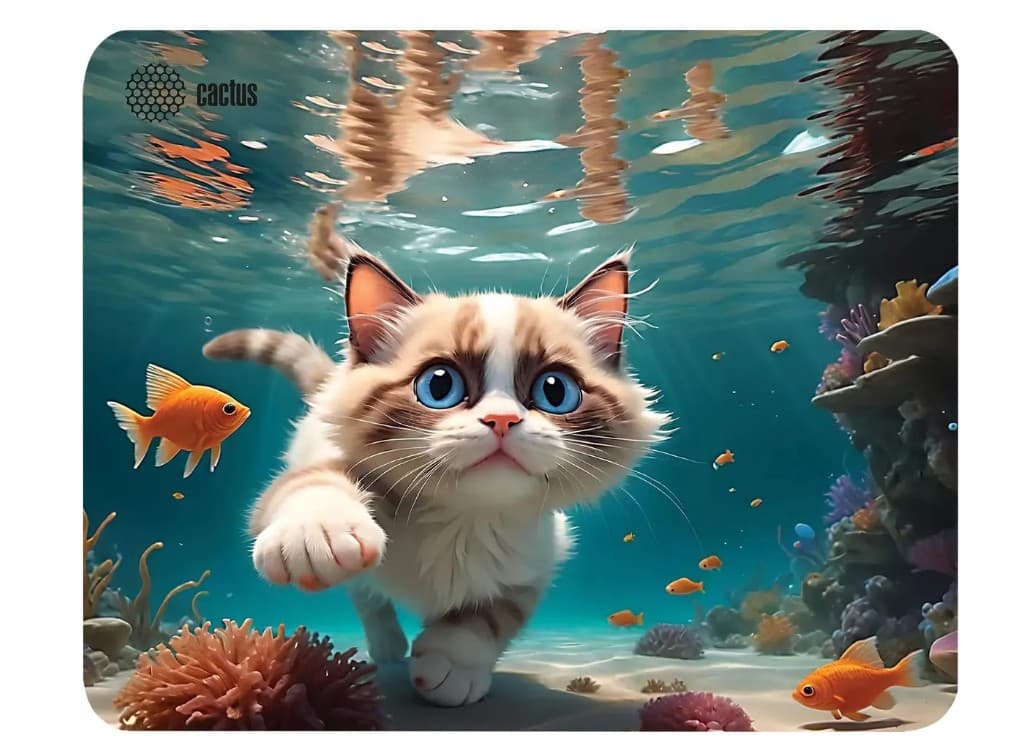 Коврик для мыши игровой Cactus CS-MPC-D15M Fish Cat 300x250x3мм