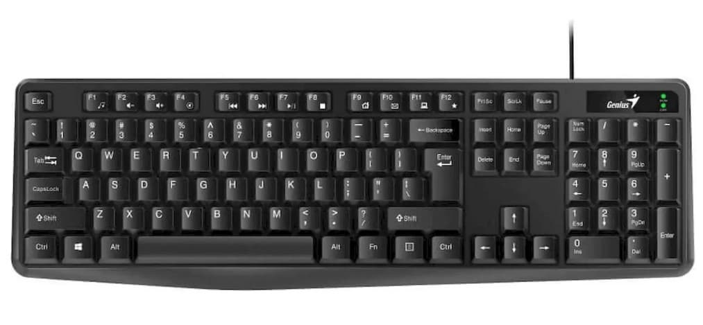 Клавиатура Genius KB-117S Copilot бесшумная/шоколадные клавиши/USB/кабель 1.5м/черный (31300017402)